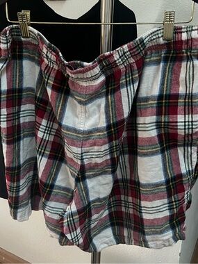 Old Navy Red and White Plaid Lounge Shorts